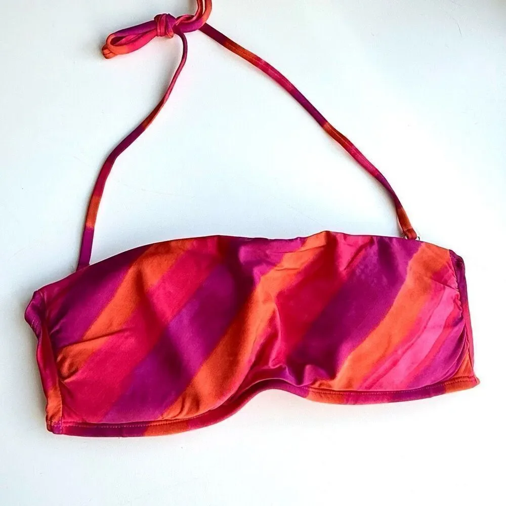 NWT Lauren Ralph Lauren bandeau bikini top. Size 6